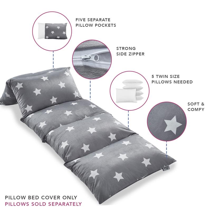 Bean Bag Covers Grey Stars Microfiber 88