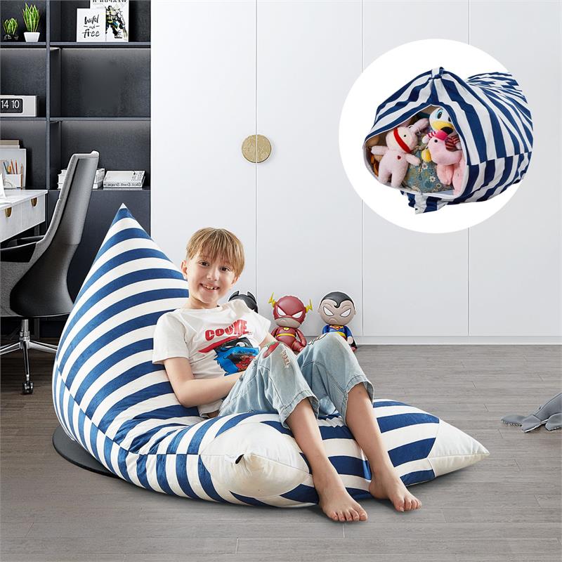 Bean Bag Covers Navy Microfiber 55