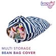 Bean Bag Covers Navy Microfiber 55