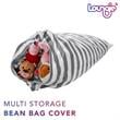 Bean Bag Covers Grey Microfiber 55