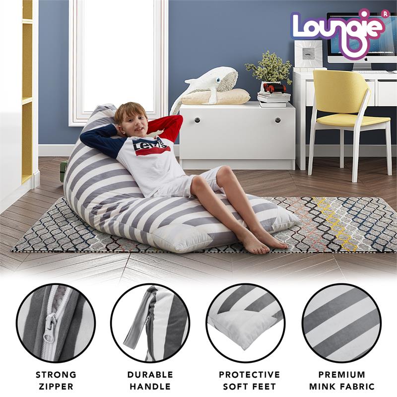 Bean Bag Covers Grey Microfiber 55