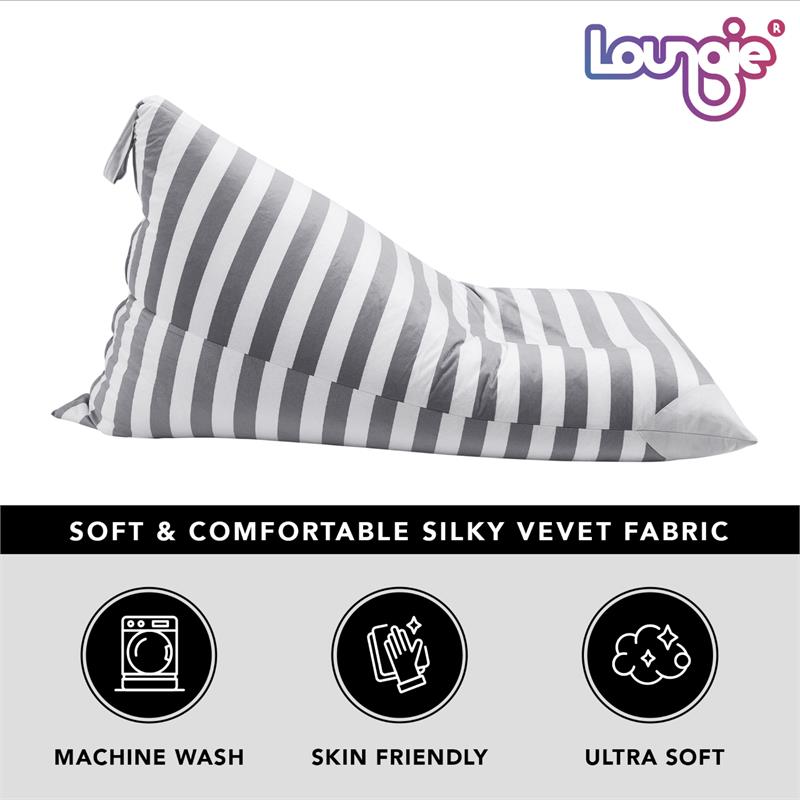 Bean Bag Covers Grey Microfiber 55