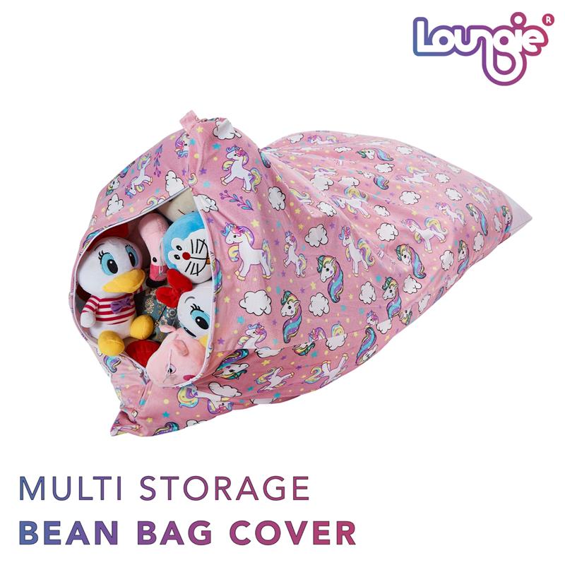 Bean Bag Covers Unicorn Light Pink Microfiber 55