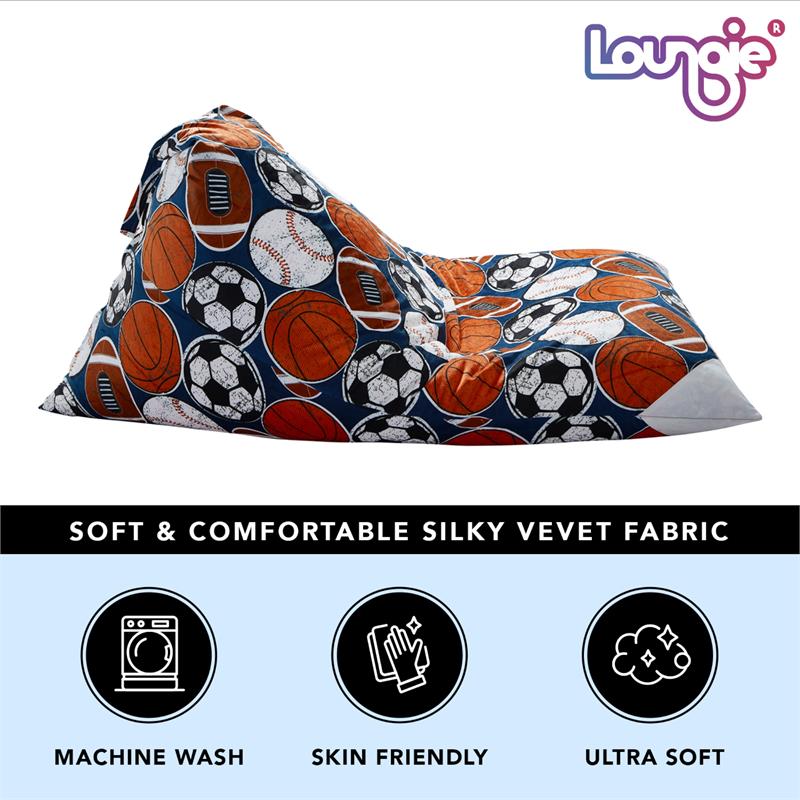 Bean Bag Covers Sport Black Microfiber 55