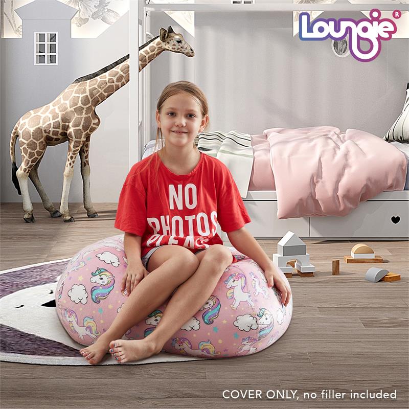 Bean Bag Covers Unicorn Light Pink Microfiber 32