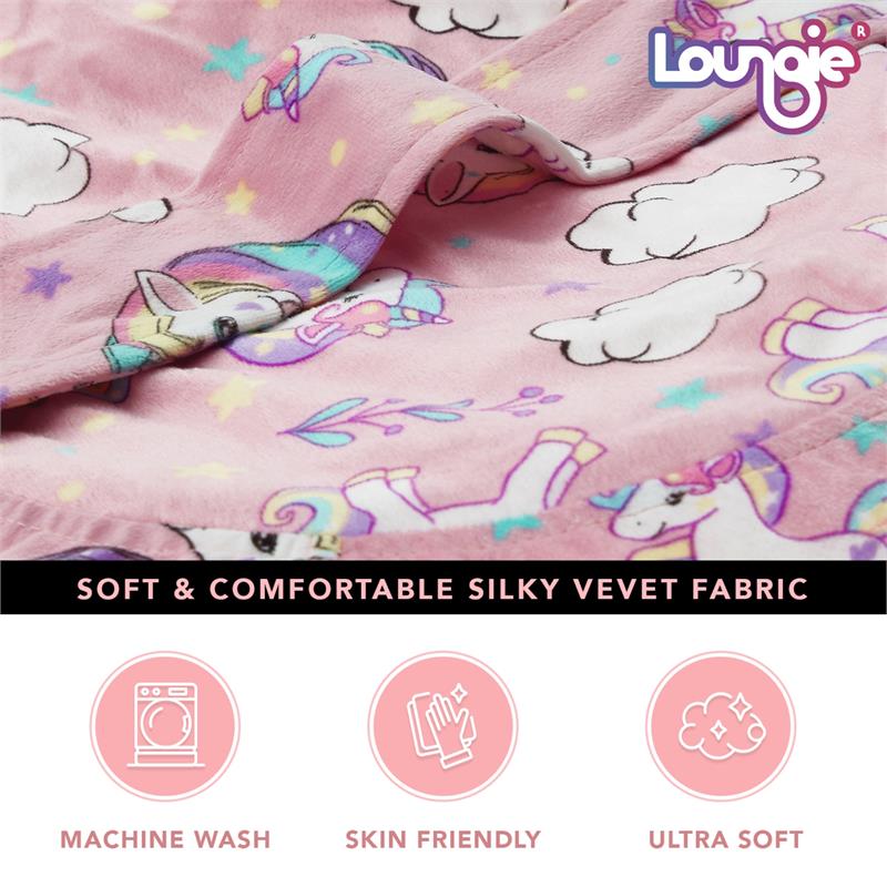 Bean Bag Covers Unicorn Light Pink Microfiber 32