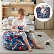 Bean Bag Covers Racecar Blue Microfiber 32