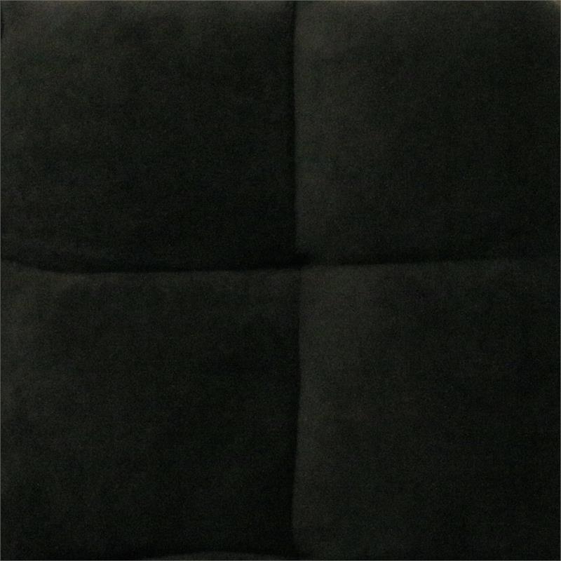 Loungie Floor Chairs Black Microplush Foam Filling Steel Tube Frame