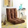 Loungie Floor Chairs Brown Microplush Foam Filling Steel Tube Frame
