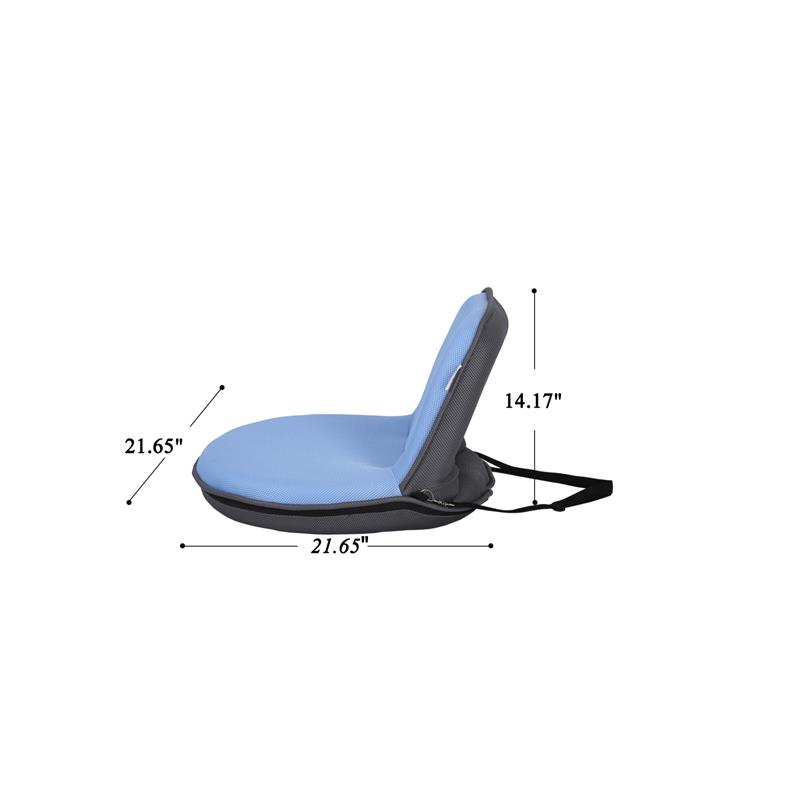 Quickchair Floor Chairs Light Blue/Grey Mesh Indoor/Outdoor Portable Multiuse