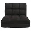 Loungie Floor Chairs Black Microsuede Foam Filling Steel Tube Frame