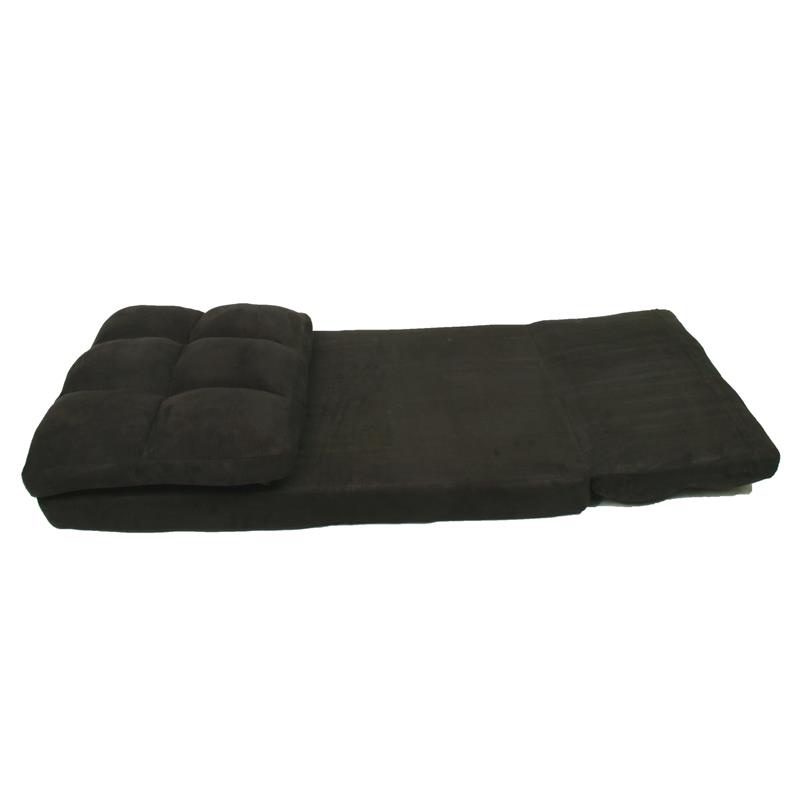 Loungie Floor Chairs Black Microsuede Foam Filling Steel Tube Frame