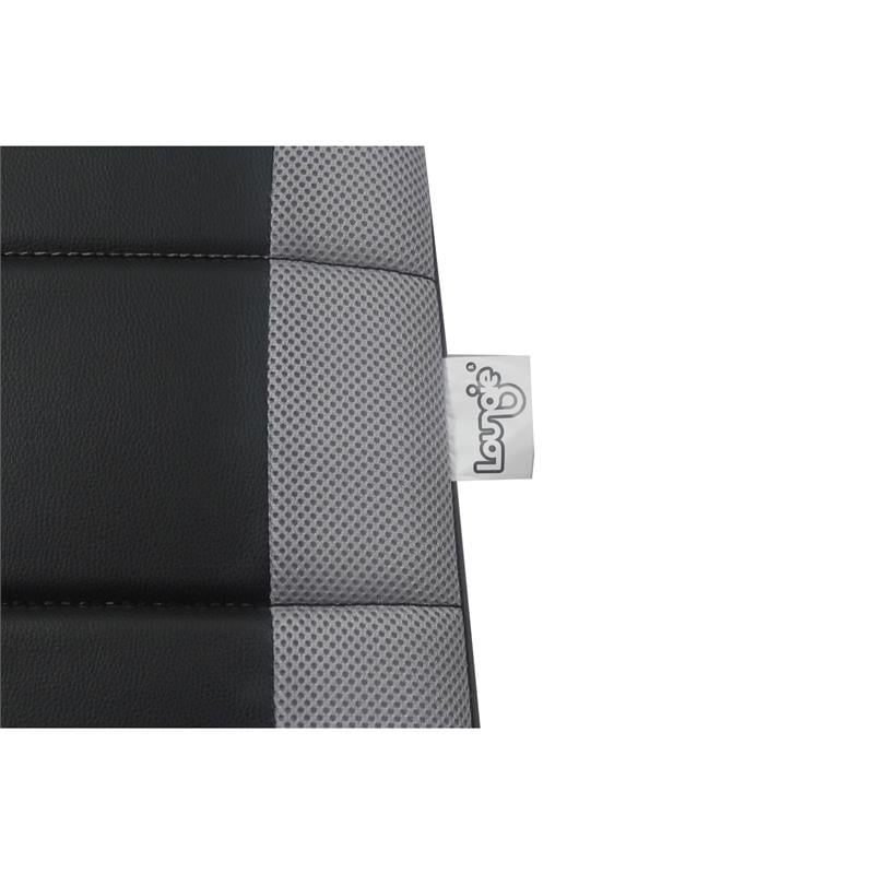 Rockme Floor Chairs Black And Silver Leather PU