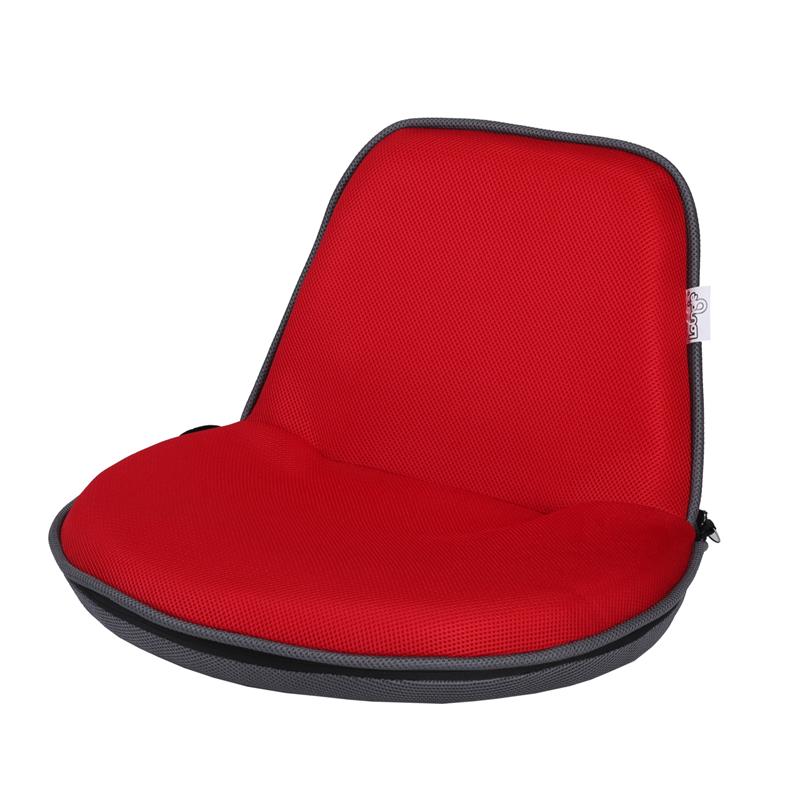 Quickchair Floor Chairs Red/Grey Mesh Indoor/Outdoor Portable Multiuse