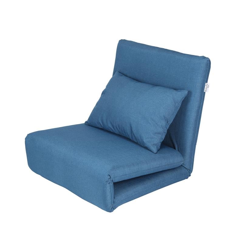 Relaxie Floor Chairs Blue Linen Sleeper Dorm Bed Couch Lounger Sofa