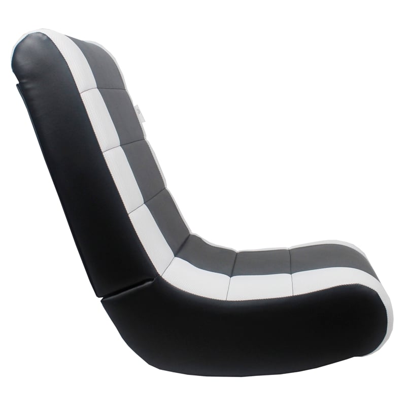 Rockme Floor Chairs Black And White Leather PU