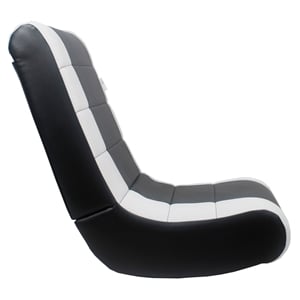 rockme floor chairs black and white leather pu for kids teens adults or unisex