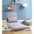 Relaxie Floor Chairs Gray Linen Sleeper Dorm Bed Couch Lounger Sofa