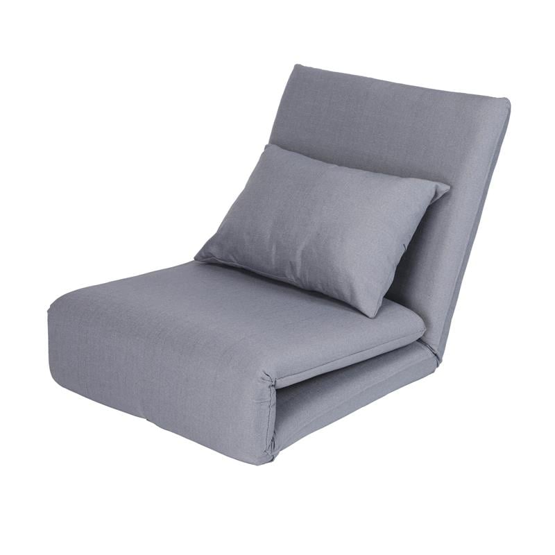 Relaxie Floor Chairs Gray Linen Sleeper Dorm Bed Couch Lounger Sofa