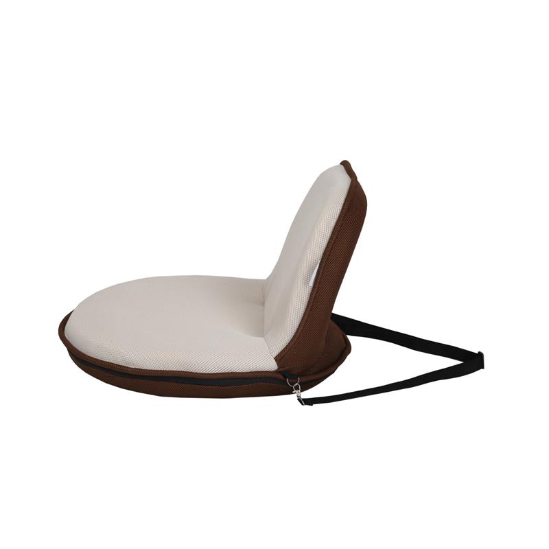 Quickchair Floor Chairs Beige/Brown Mesh Indoor/Outdoor Portable Multiuse