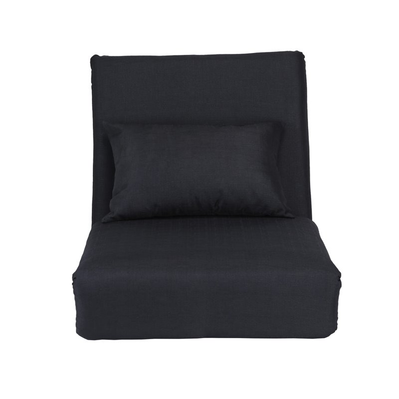 Relaxie Floor Chairs Black Linen Sleeper Dorm Bed Couch Lounger Sofa