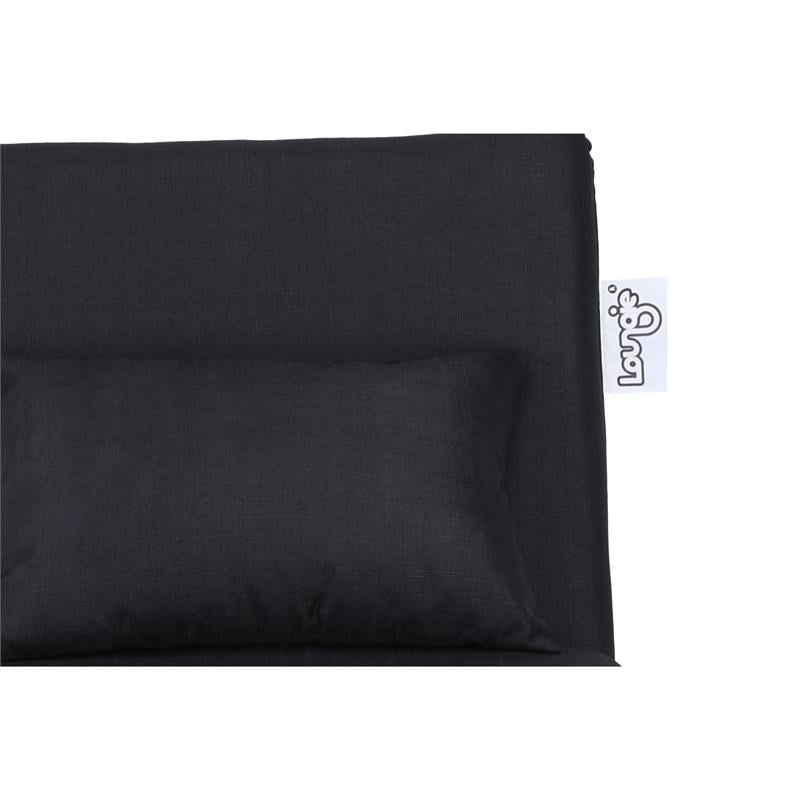 Relaxie Floor Chairs Black Linen Sleeper Dorm Bed Couch Lounger Sofa