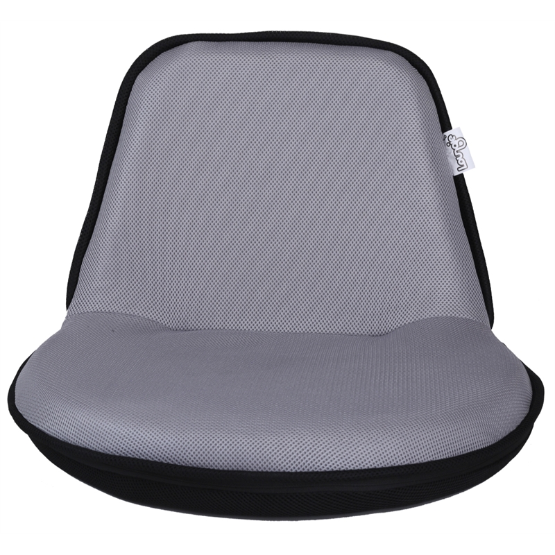 Quickchair Floor Chairs Light Grey Black Mesh Indoor/Outdoor Portable Multiuse