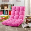 Loungie Floor Chairs Pink Microplush Foam Filling Steel Tube Frame