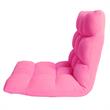 Loungie Floor Chairs Pink Microplush Foam Filling Steel Tube Frame