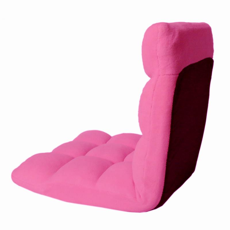 Loungie Floor Chairs Pink Microplush Foam Filling Steel Tube Frame