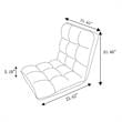 Loungie Floor Chairs Pink Microplush Foam Filling Steel Tube Frame