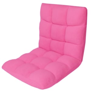 loungie floor chairs pink microplush foam filling steel tube frame