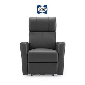 mavis recliner w/ power headrest in steel grey by sealy sofa convertibles