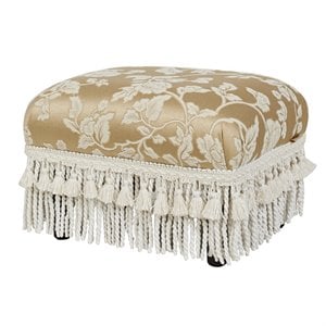 Fiona Traditional Decorative Footstool Neutral