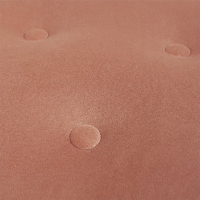 Yolanda Tufted Decorative Round Ottoman Orange