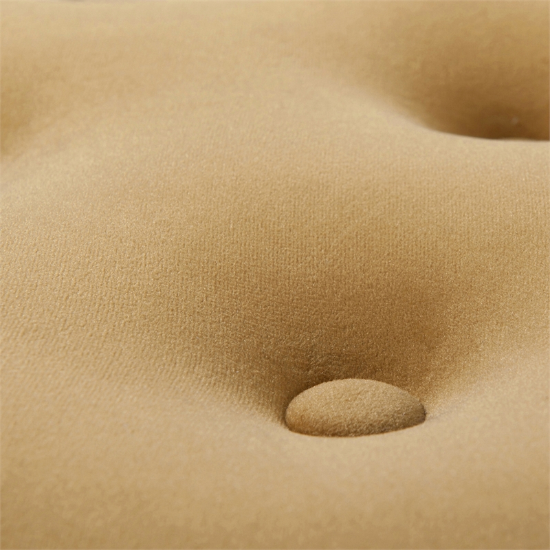 Yolanda Tufted Decorative Round Ottoman Gold Velvet