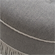 Yolanda Tufted Decorative Round Ottoman Light Grey