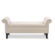 Kathy Roll Arm Entryway Accent Bench Sky Neutral