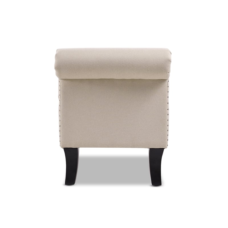 Kathy Roll Arm Entryway Accent Bench Sky Neutral