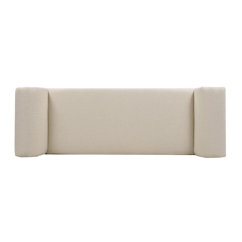 Kathy Roll Arm Entryway Accent Bench Sky Neutral