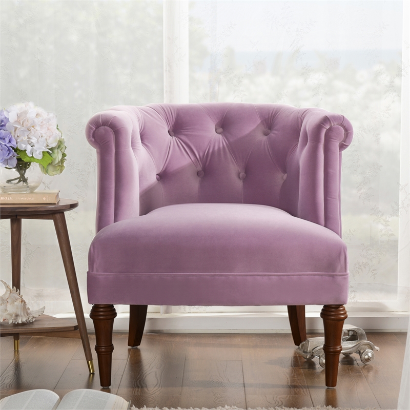 lavender tufted chair