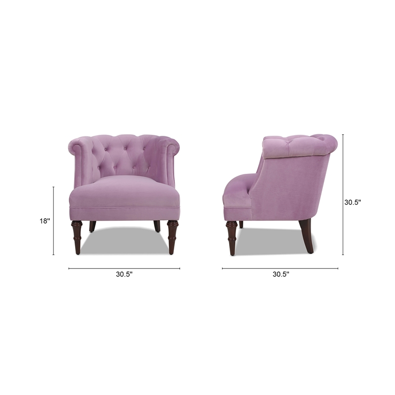 lavender tufted chair