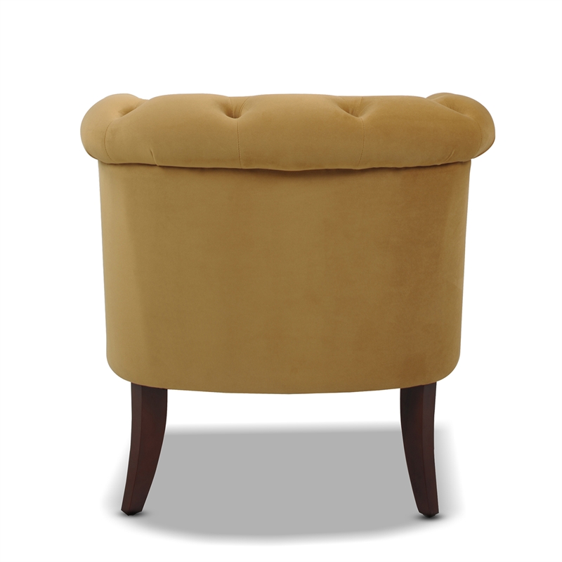 Katherine Tufted Accent Chair Gold Velvet