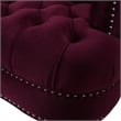 La Rosa Victorian Tufted Accent Chair Burgundy