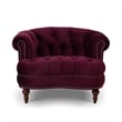 La Rosa Victorian Tufted Accent Chair Burgundy
