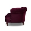 La Rosa Victorian Tufted Accent Chair Burgundy