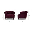 La Rosa Victorian Tufted Accent Chair Burgundy