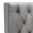 Brooklyn Queen Tufted Velvet Bed Opal Grey