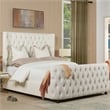Brooklyn Queen Tufted Panel Bed Antique White