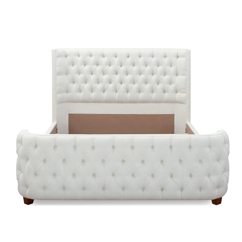 Brooklyn Queen Tufted Panel Bed Antique White